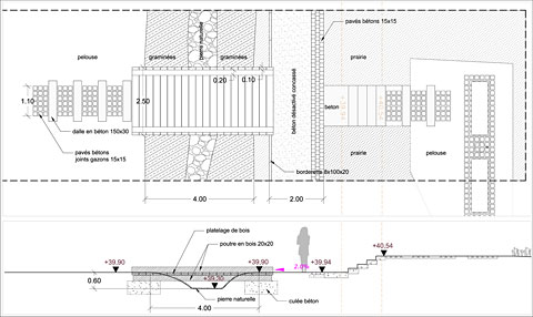 footbridge detail over the ‘canal fleurie’ footbridge detail over the ‘canal fleurie’